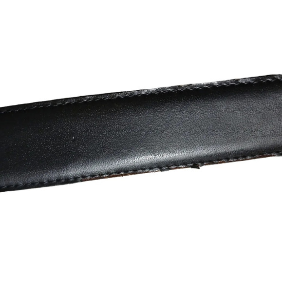 Vintage Pierre Cardin Black Leather Belt Men's size XXL 44 in long - Picture 11 of 12
